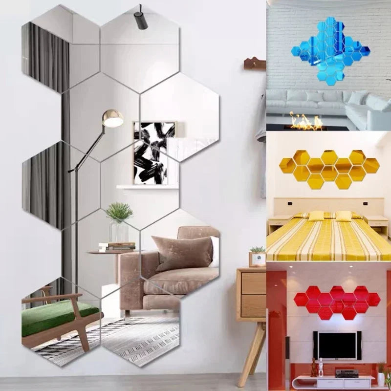 Hexagon Mirror Wall Panels