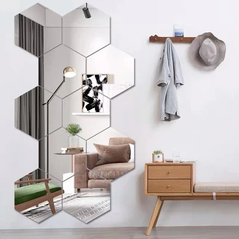 Hexagon Mirror Wall Panels