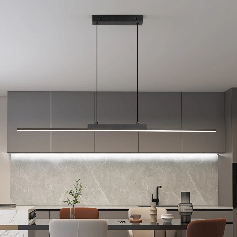 Linear LED Pendant Lamp – Modern Kitchen & Living Room Light
